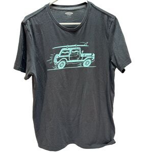 Old Navy Shirt Men’s Size Large Gray Beach Surfing Jeep Surf Soft Washed